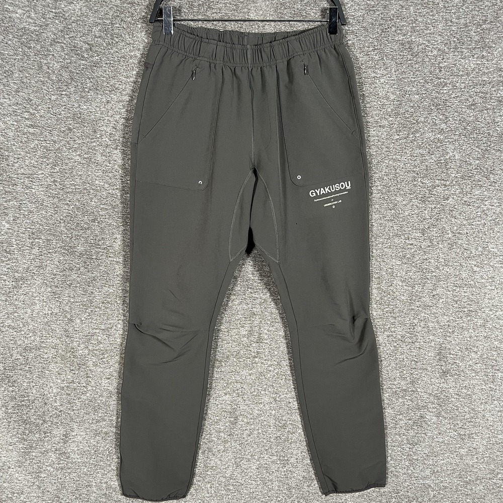 Nike Gyakusou Pants Mens‎ Large Gray Woven Track Joggers Zip Pockets Running